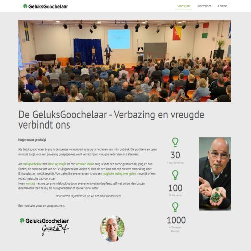 GeluksGoochelaar Gerard du Buf goochelaar positiviteit vrolijk